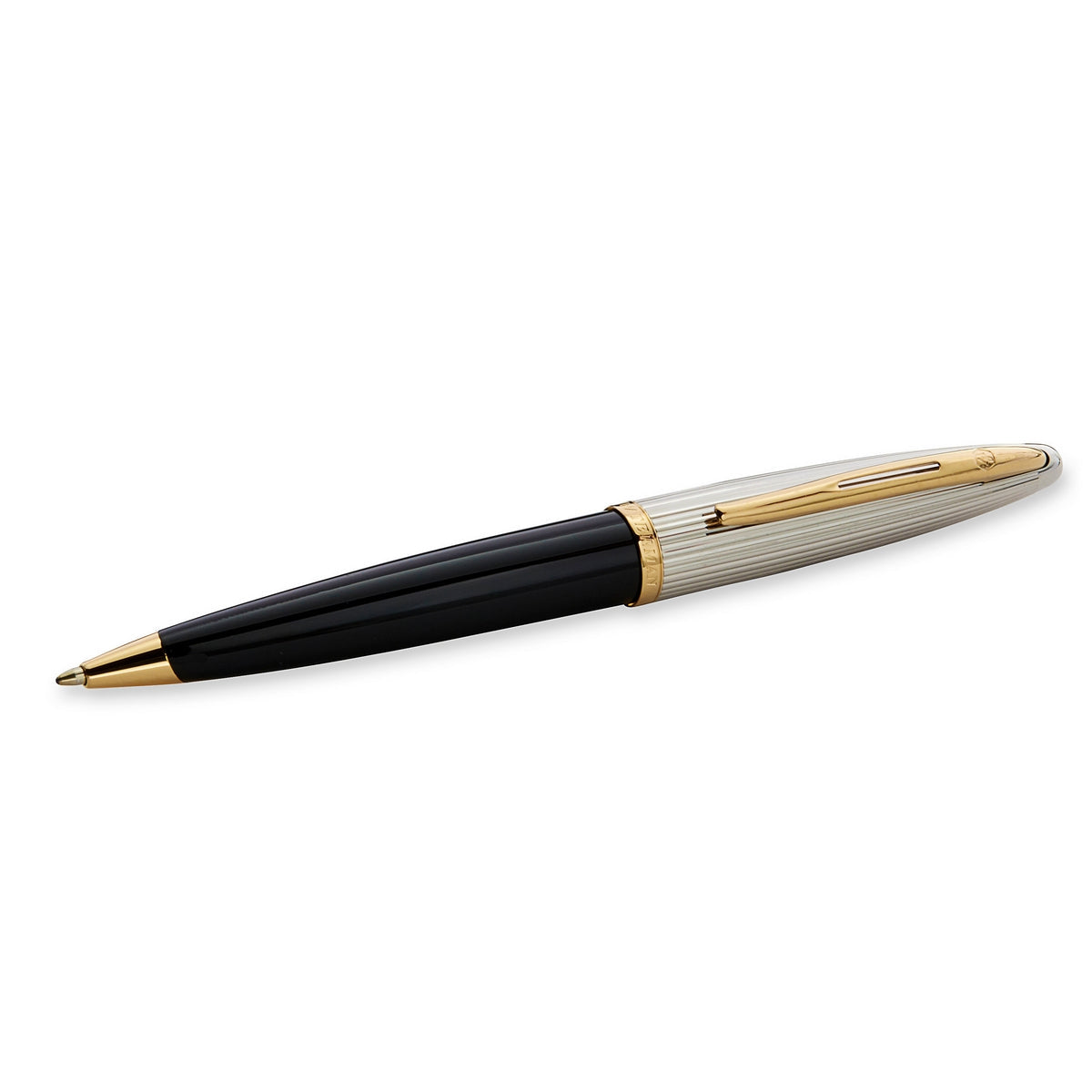 waterman - car�ne- ballpoint pen  black with gold trim