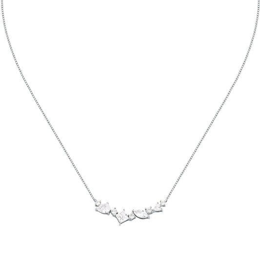 morellato silver riflessi necklace s925 rhodium cz white 40+5cm