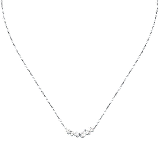 morellato silver riflessi necklace s925 rhodium cz white 40+5cm