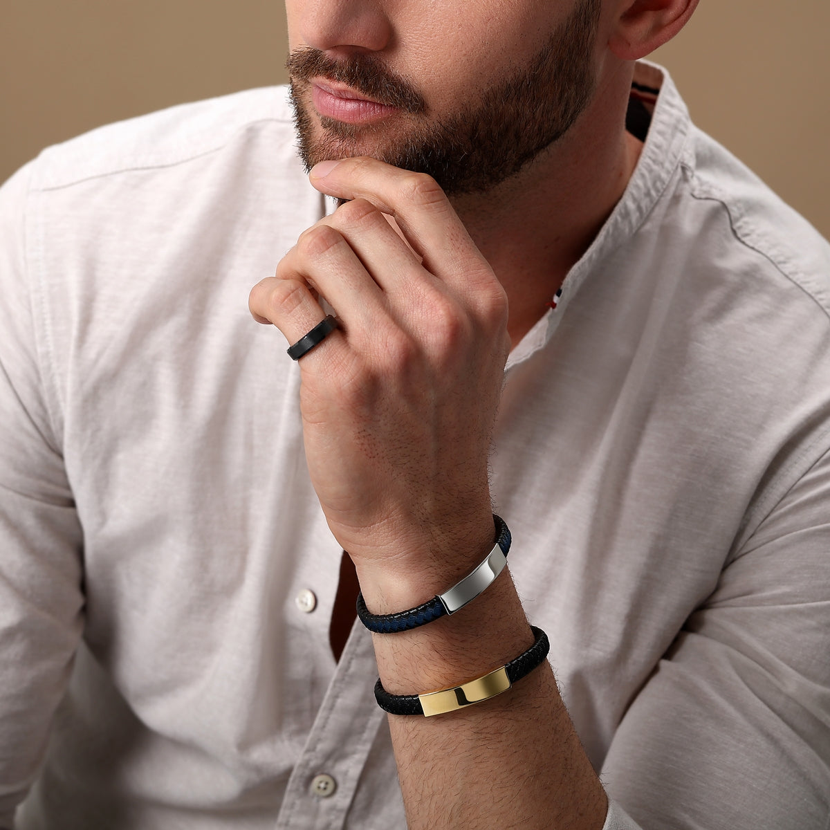 sector row ceramic black ring size 29