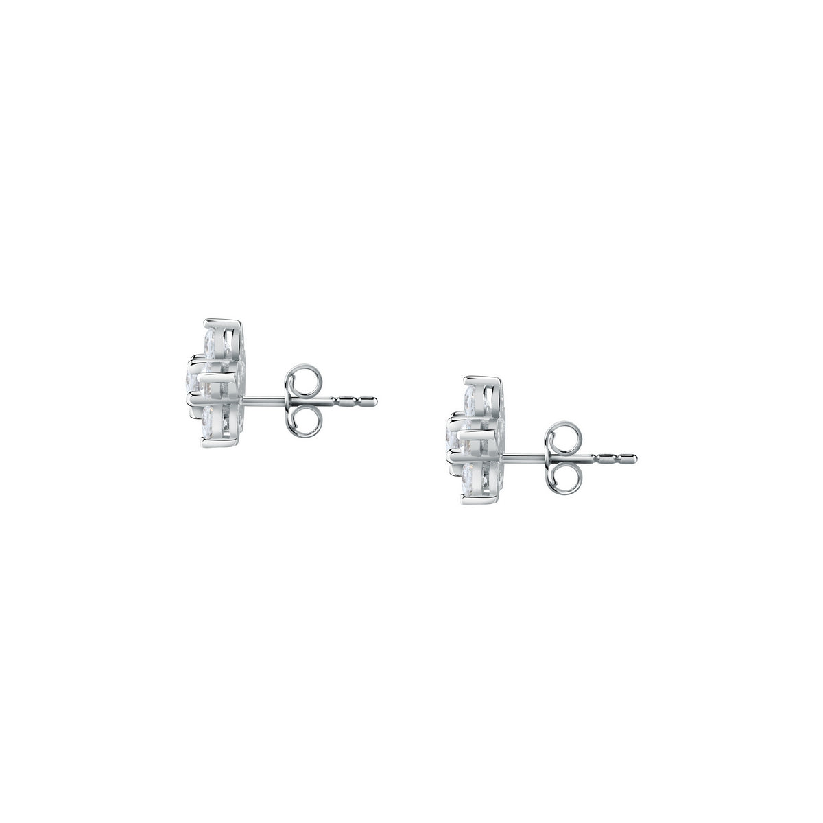 tesori earring 925 silver flower cz