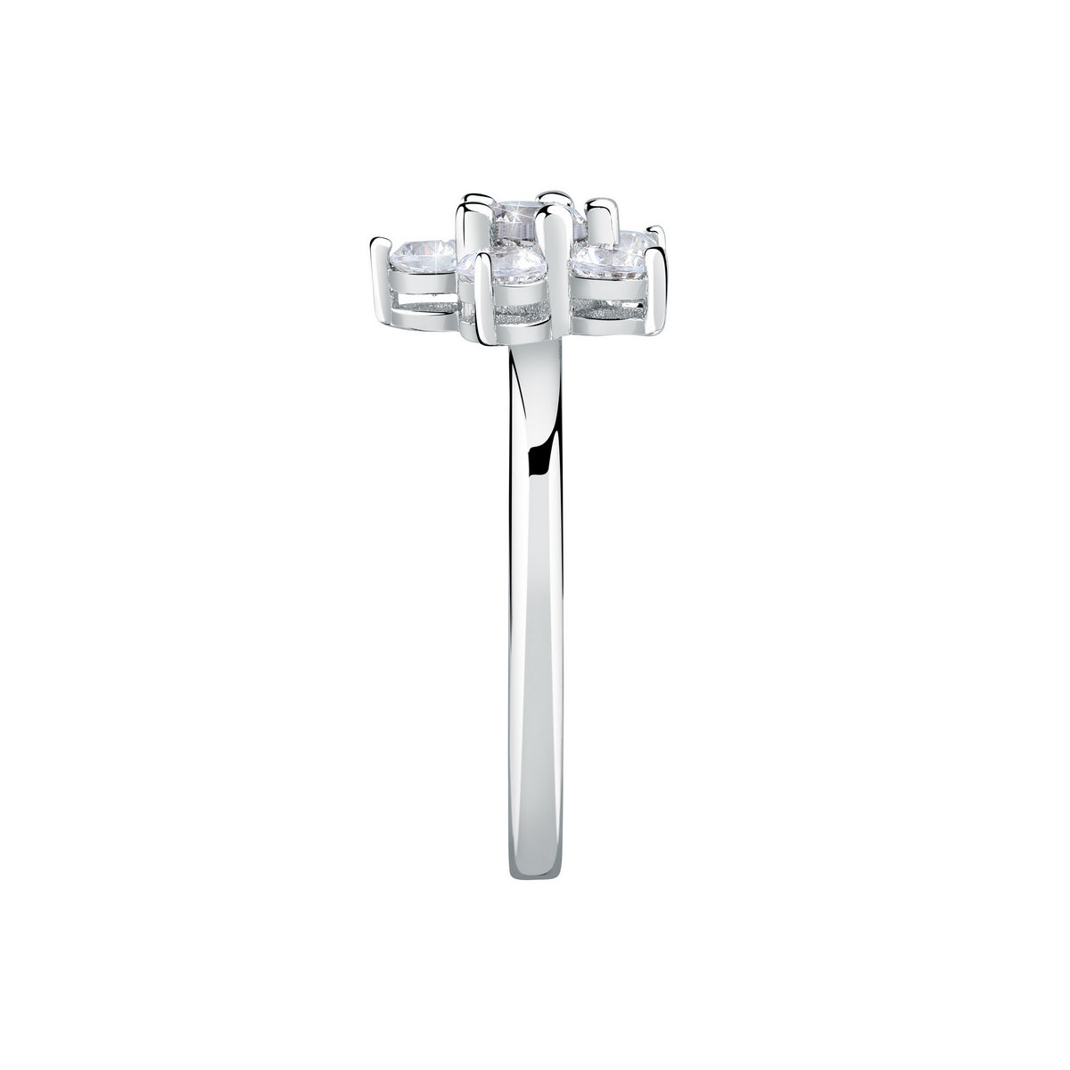 tesori ring 925 silver  flower cz size16