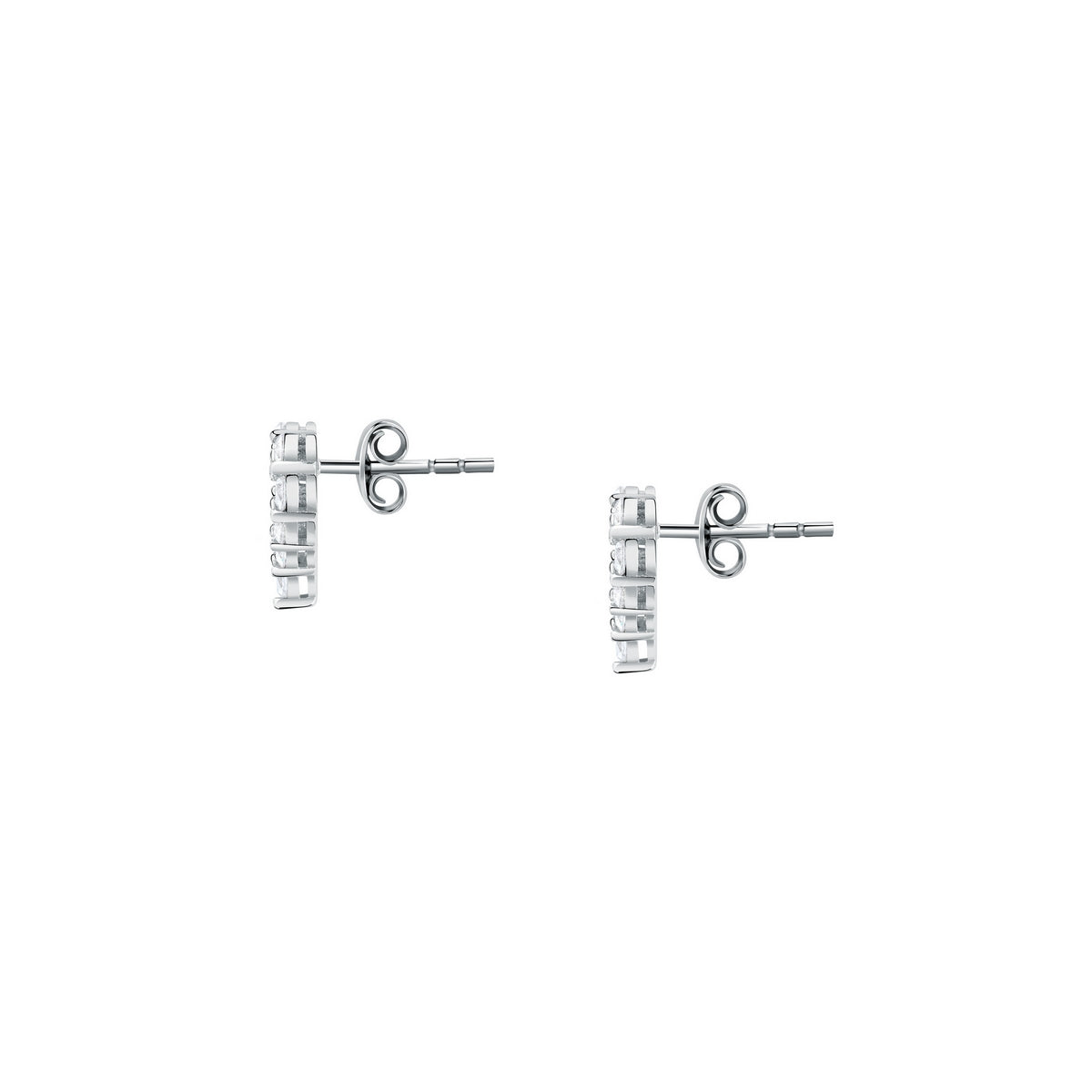 tesori earring 925 silver heart cz