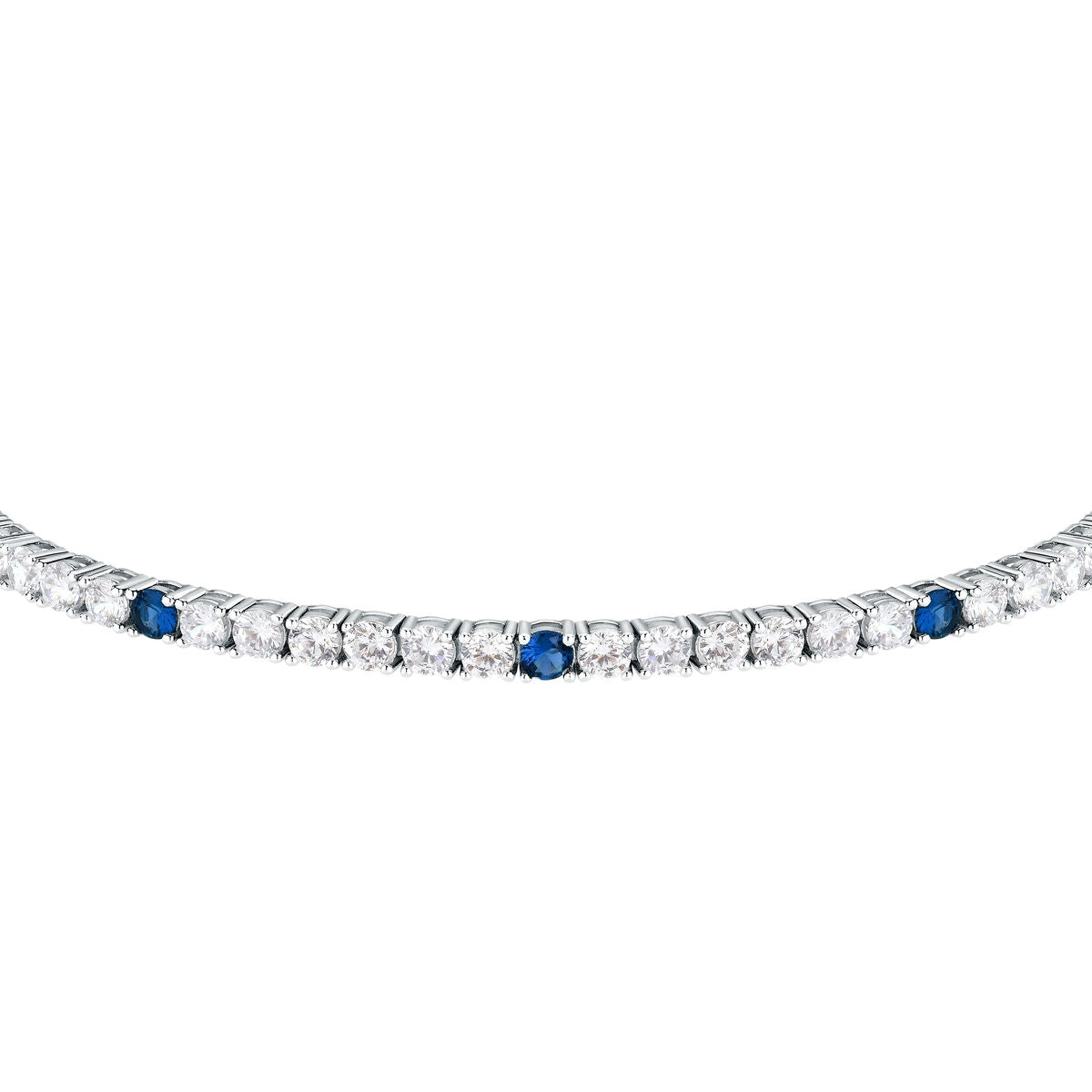 tesori bracelet 925 silver white & sapphire solo cz 19cm