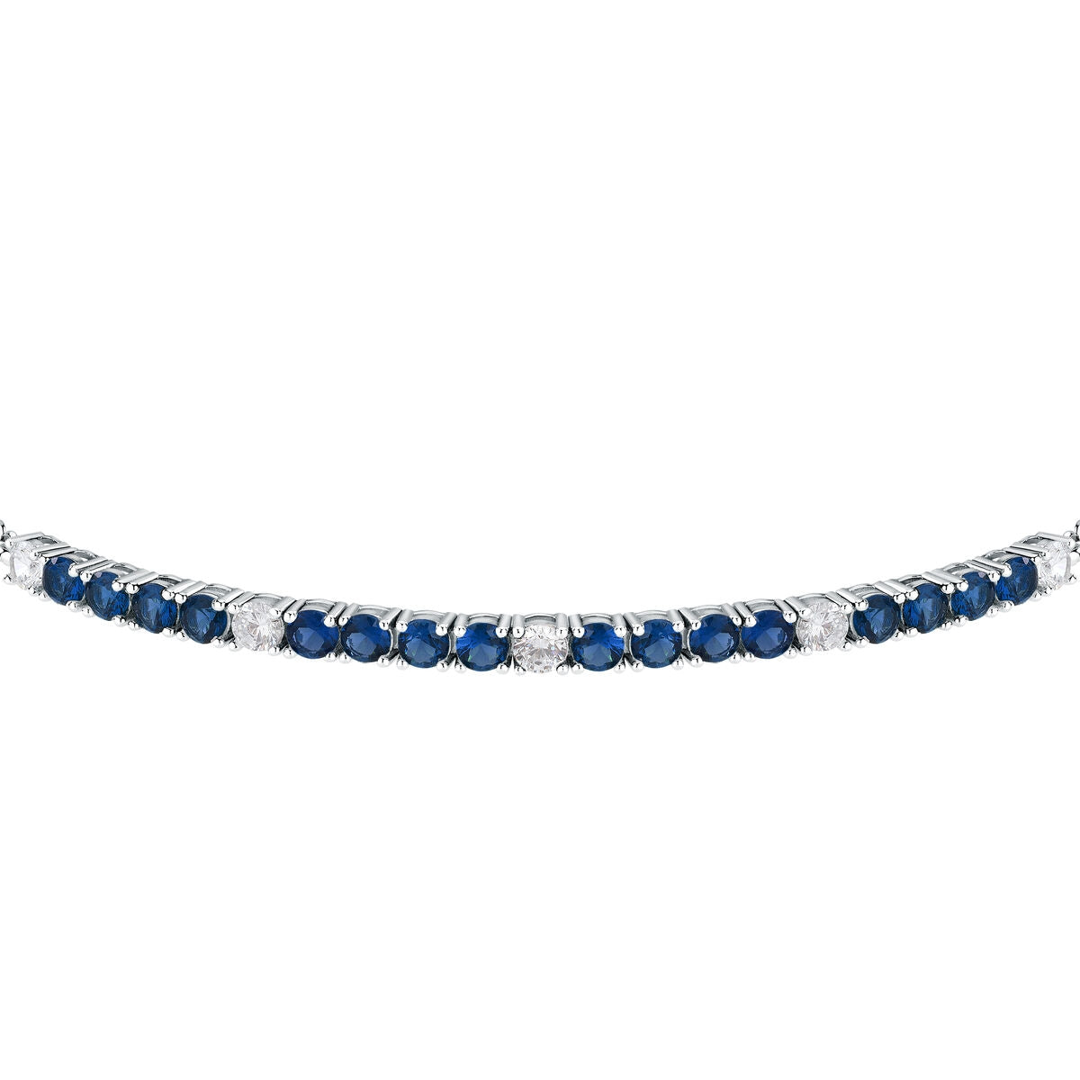 tesori bracelet 925 silver white & quad sapphirecz 19cm