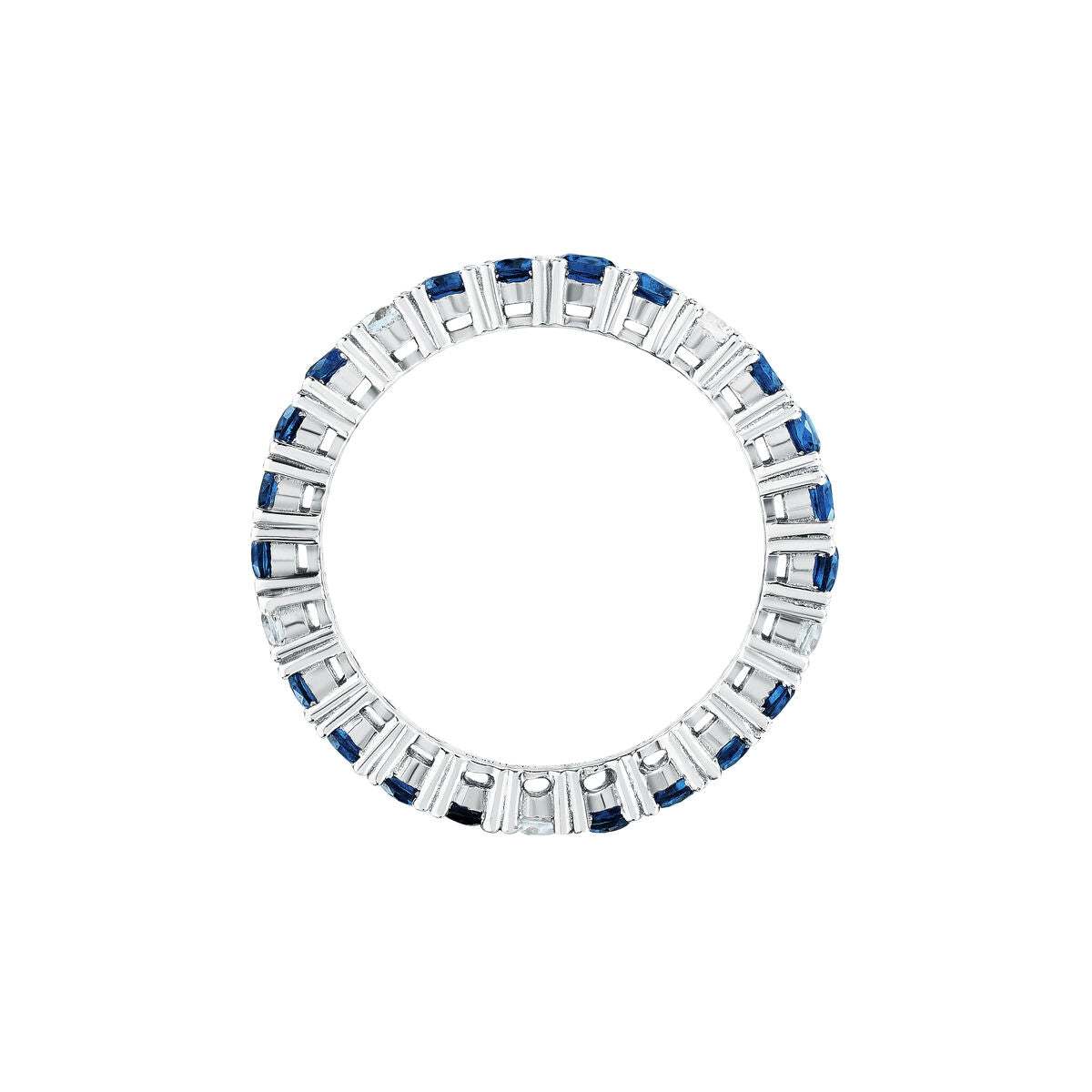 tesori ring 925 silver white & quad sapphire cz 140n+