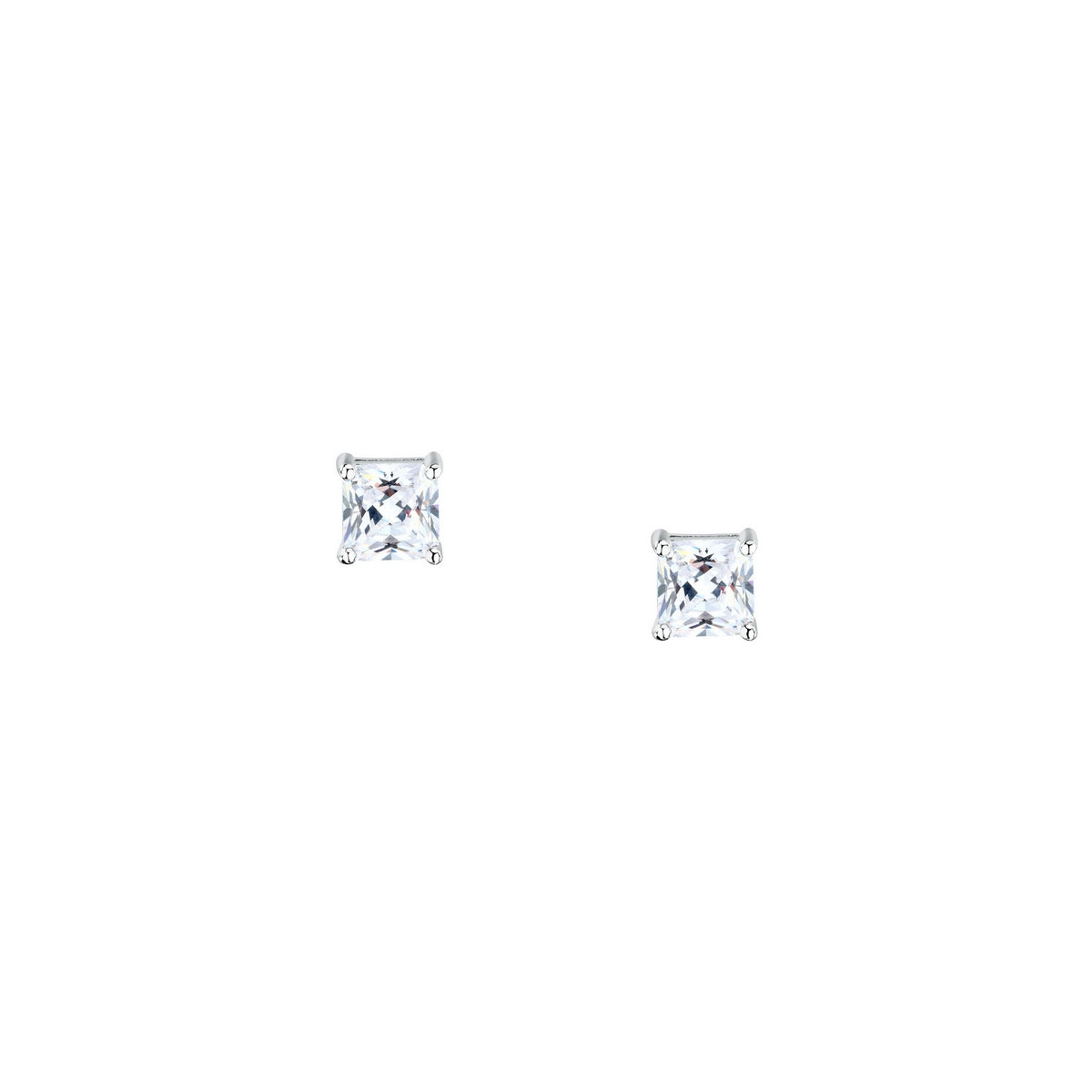 morellato silver tesori recycled 925 silver asscher cut earrings