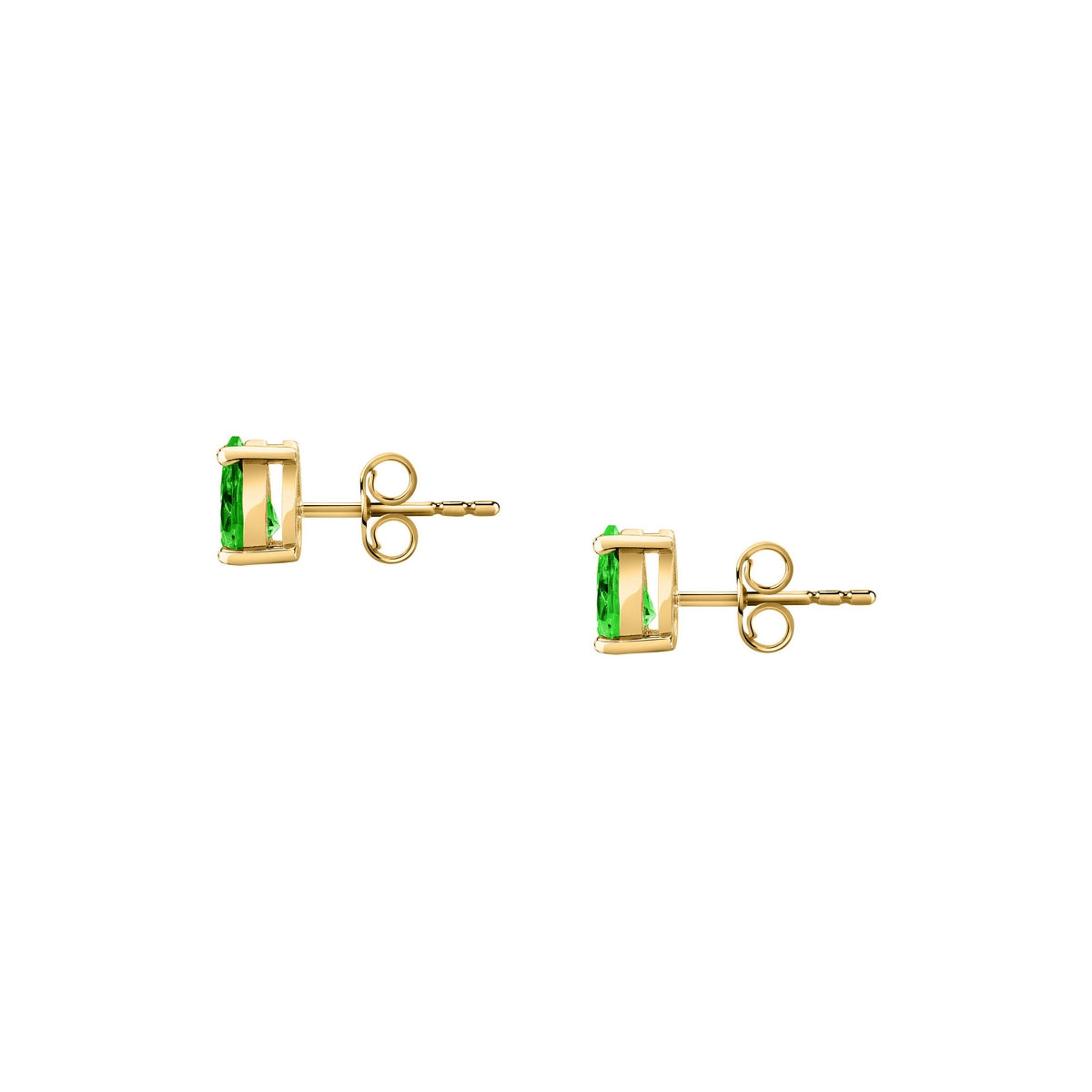 morellato silver tesori recycled gold plated silver green drop stud