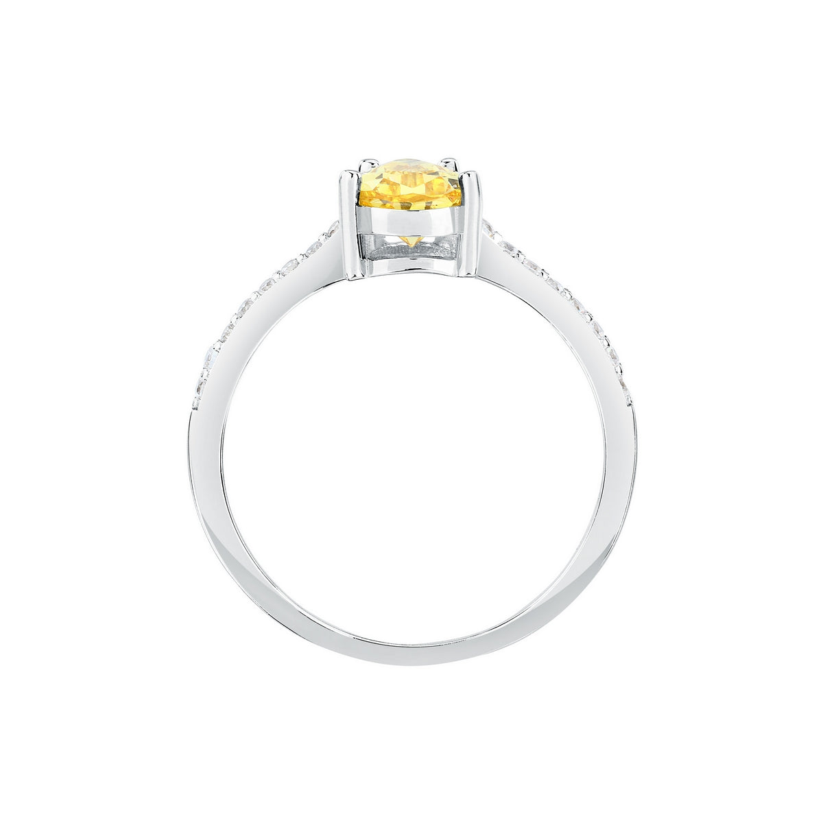 morellato silver tesori recycled 925 silver ylw drop cz ring 12