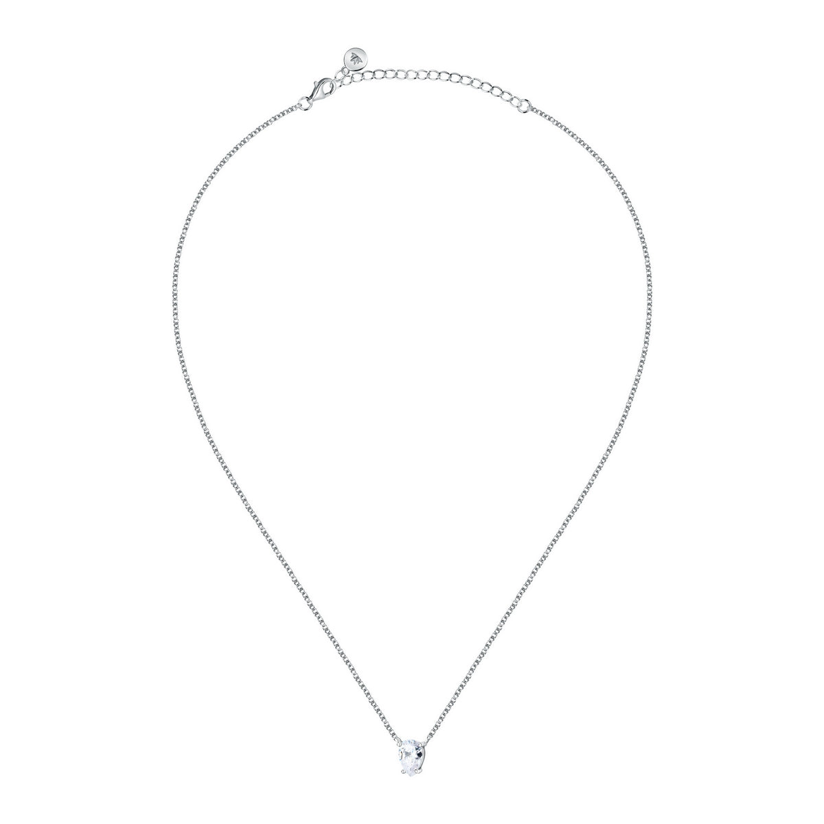 morellato silver tesori recycled 925 silver drop cz necklace 40+5