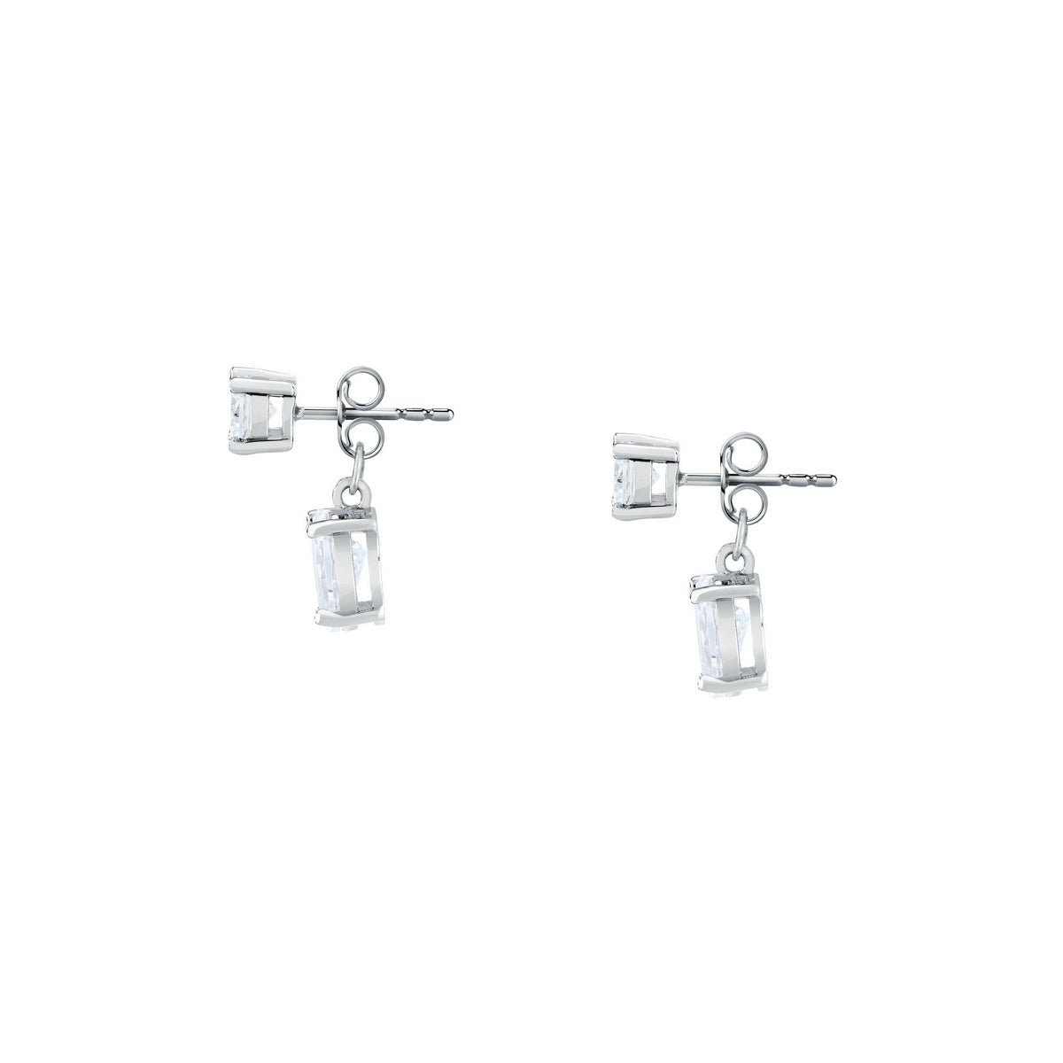 morellato silver tesori recycled 925 silver wt drop cz earrings