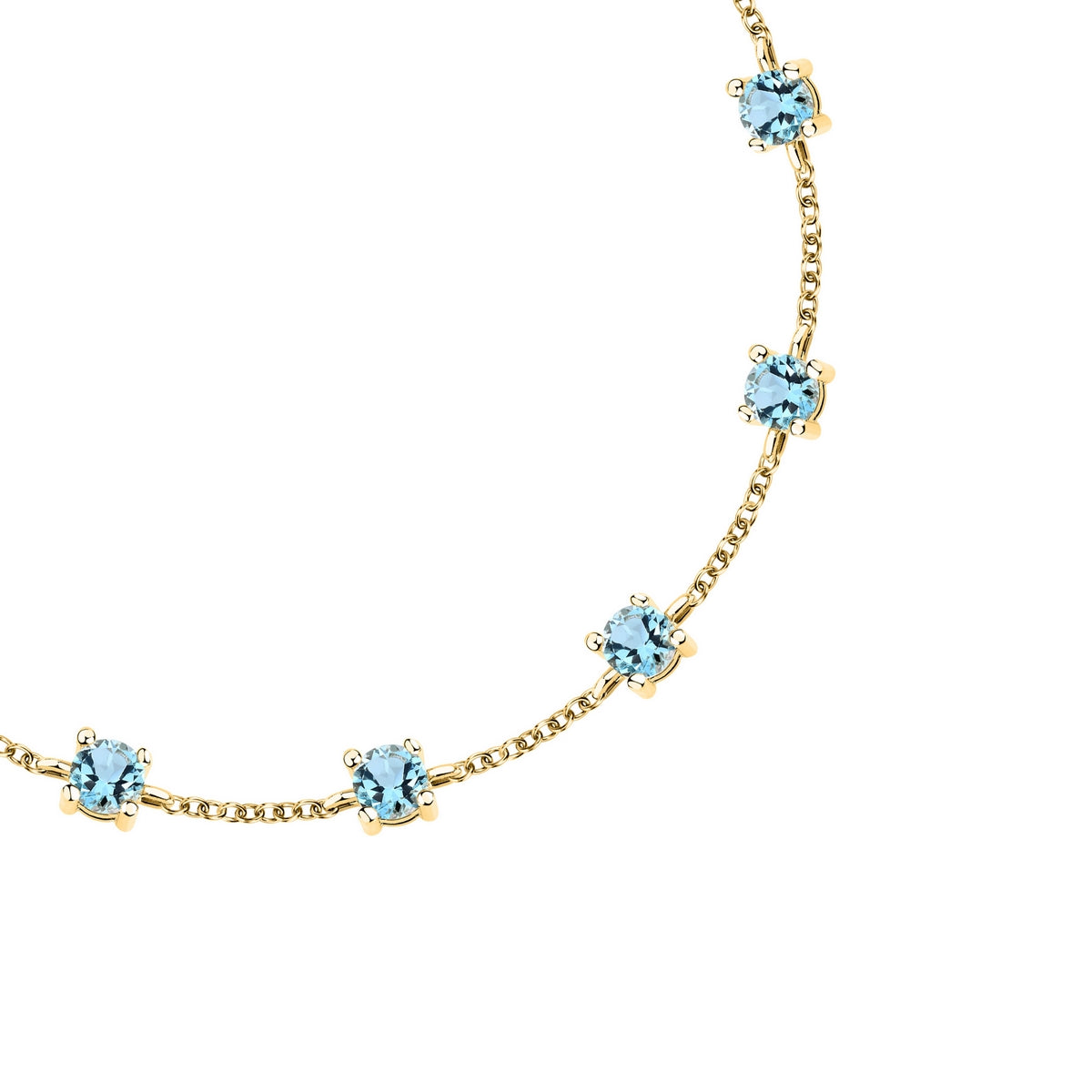 morellato silver tesori bracelet silv925 yg cz l.blue 16+3cm