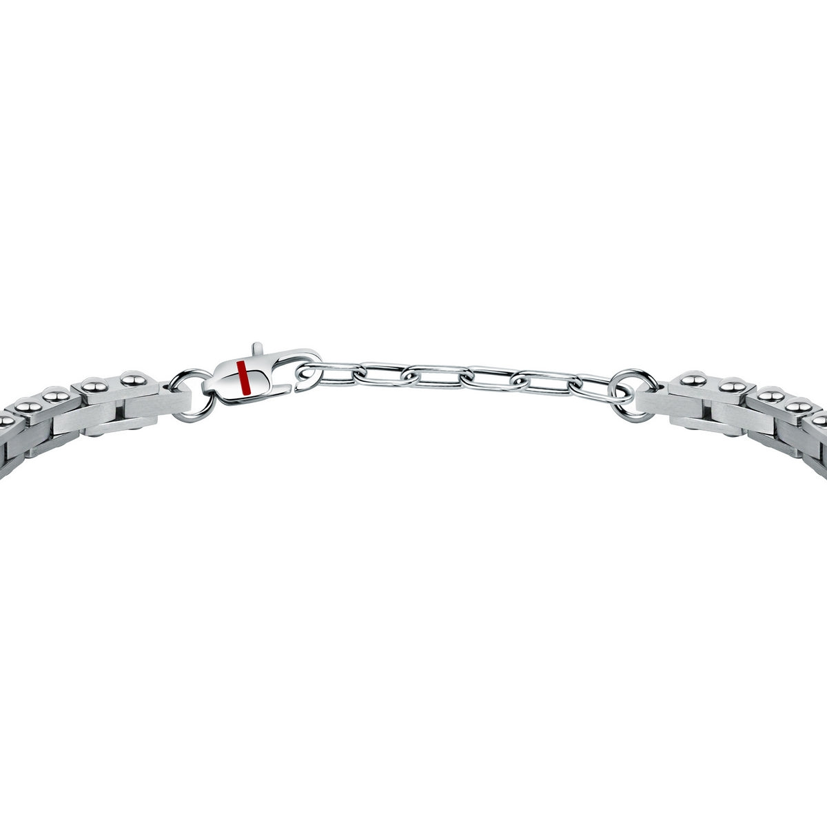 sector tennis bracelet stainless steel tag and black cz 22cm