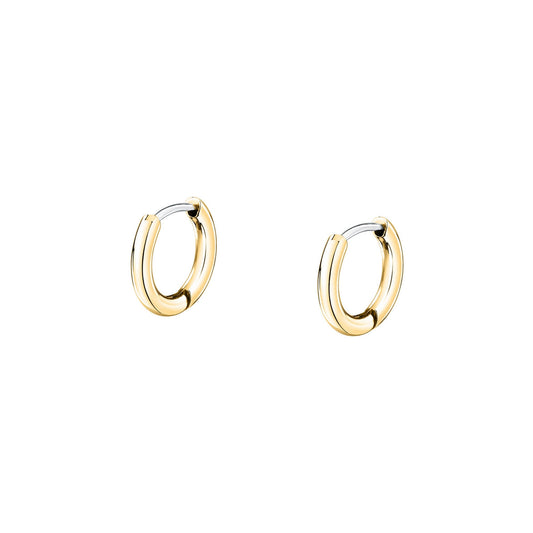 creole earring hoop steel yellow gold plated �1.2cm