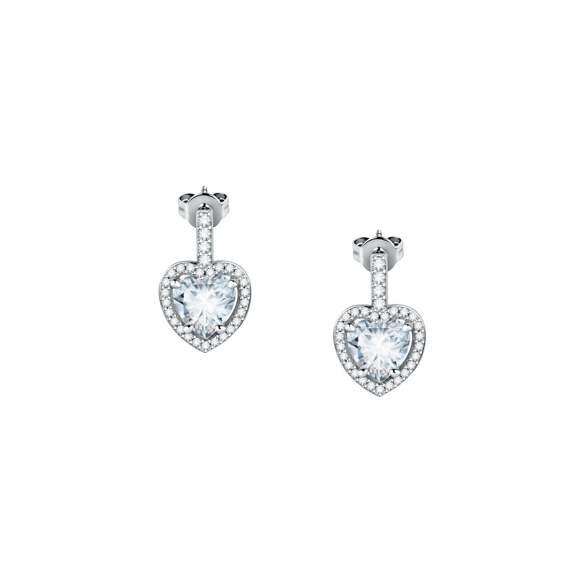 tesori earrings white cz silv.925