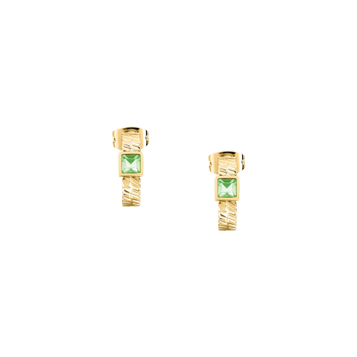 morellato 18k gold plated gioia earring hoop stainless steel yg crystal ø1.3cm