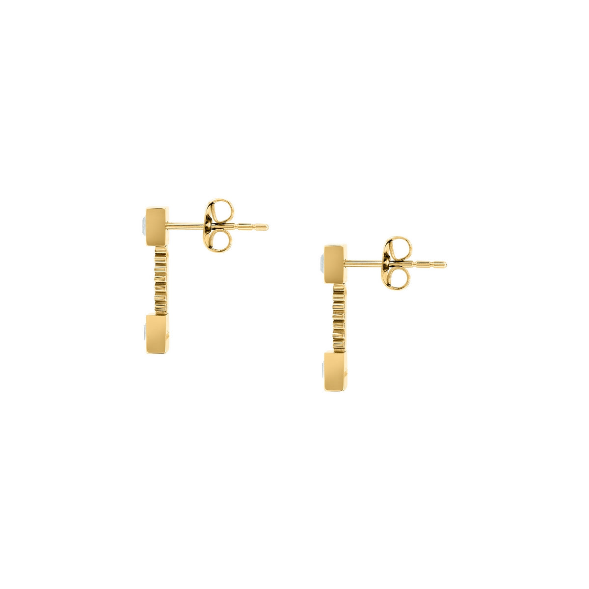 morellato 18k gold plated gioia earring stainless steel yg crystal 1.7cm