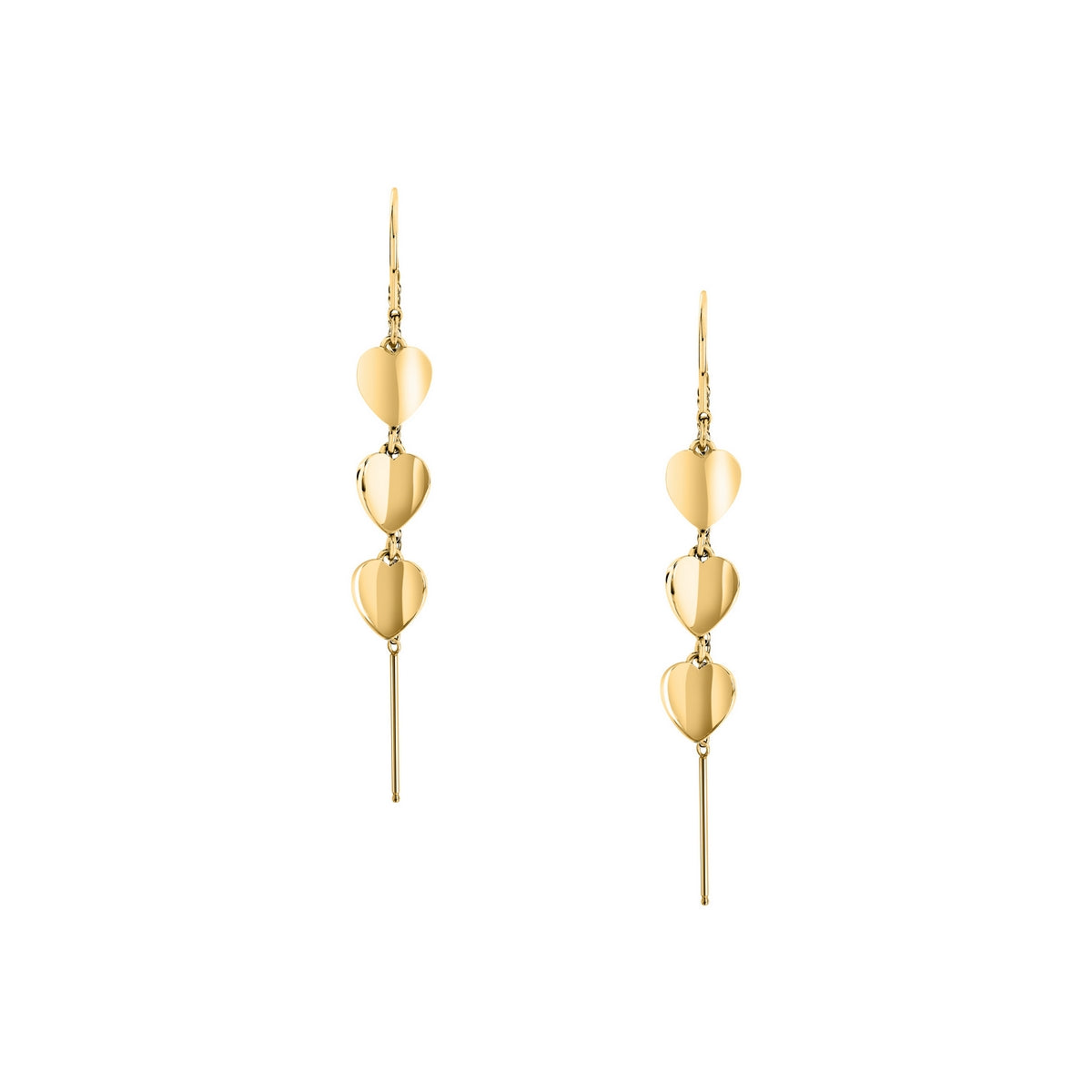 morellato 18k gold plated paillettes �13.3mm hook earrings heart