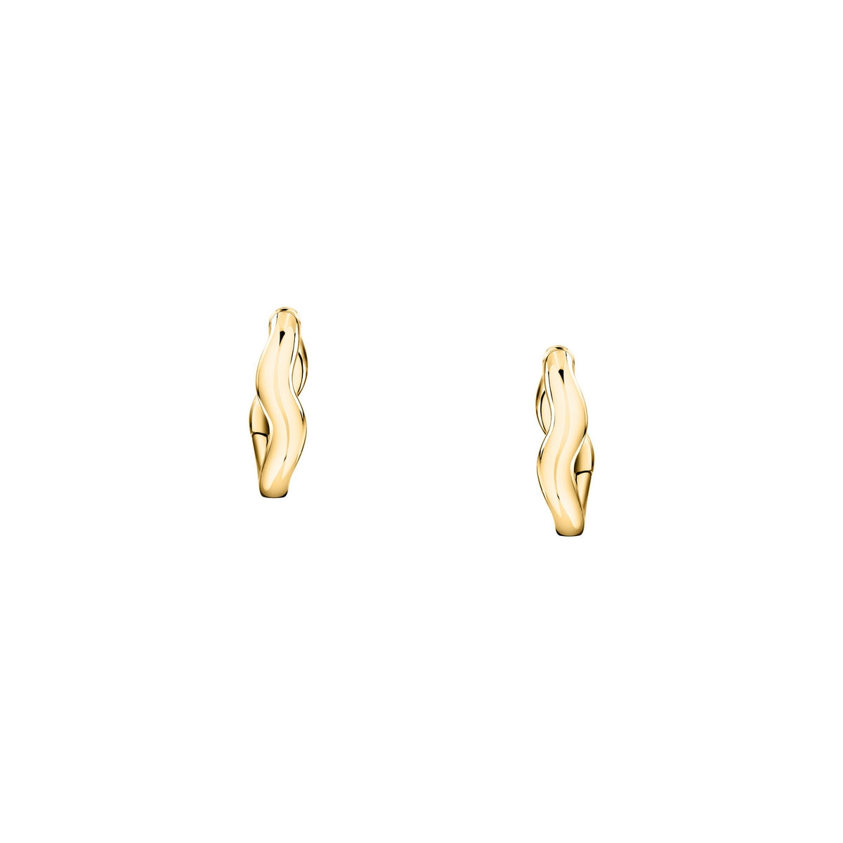 morellato 18k gold plated design earring hoop stainless steel yg �1.6cm