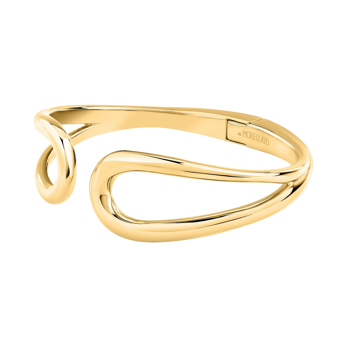 morellato 18k gold plated design bangle stainless steel yg 60x50mm