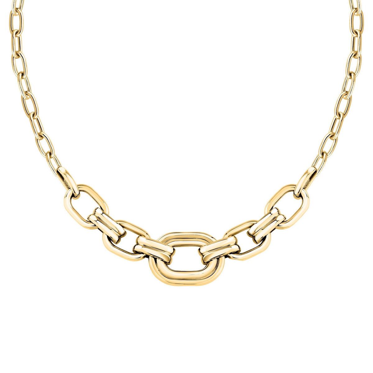 morellato 18k gold plated vintage bold necklace stainless steel gold plated chain 40+5cm