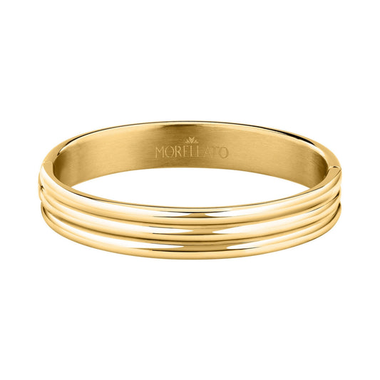 morellato 18k gold plated vintage bold bangle stainless steel gold plated size m 6x5cm
