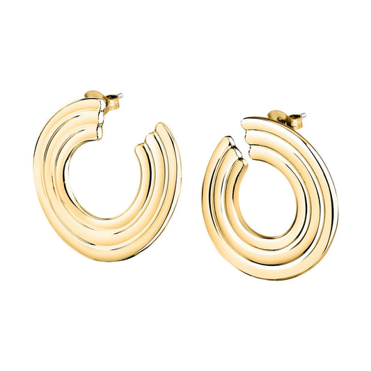 morellato 18k gold plated vintage bold earrings stainless steel gold plated 2.8cm