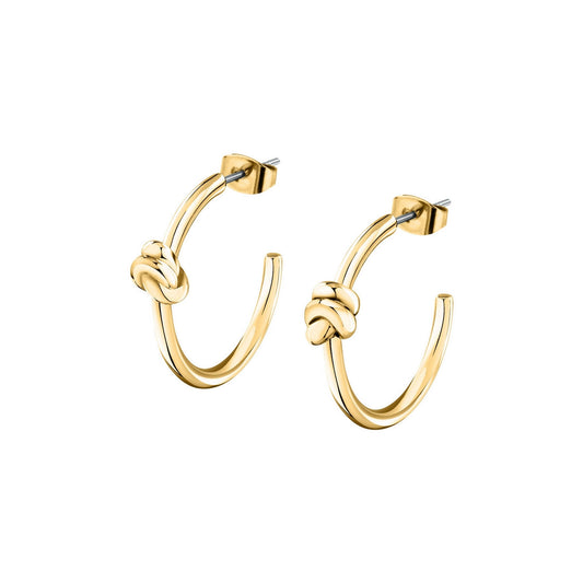 morellato 18k gold plated legame earr hoop ss yg �2.5cm