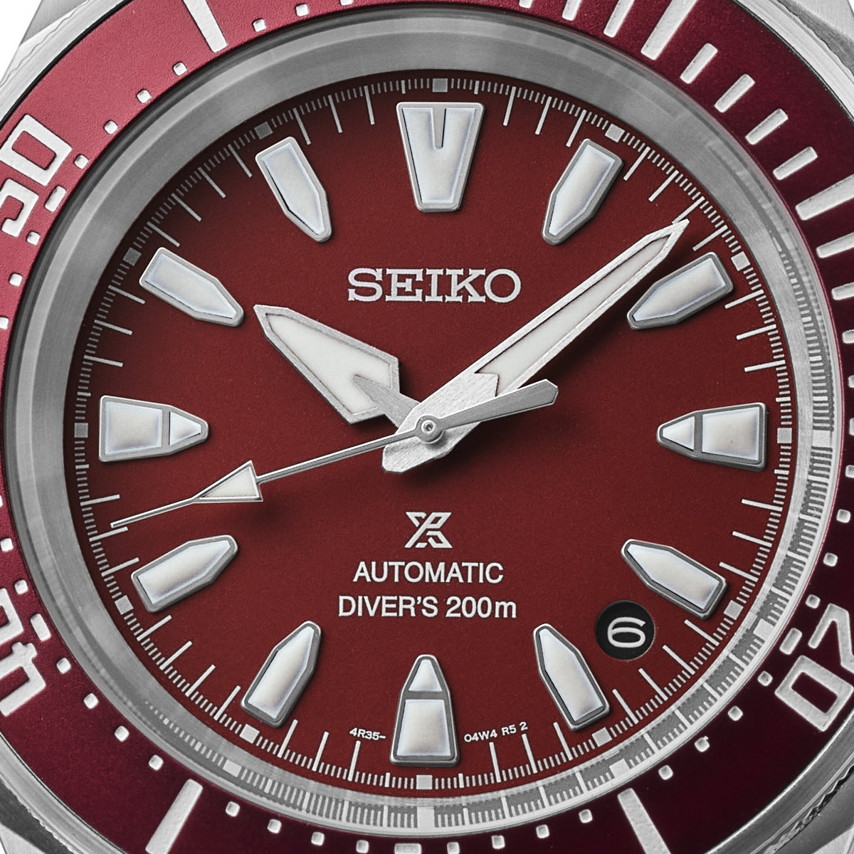 seiko prospex 4r red divers watch