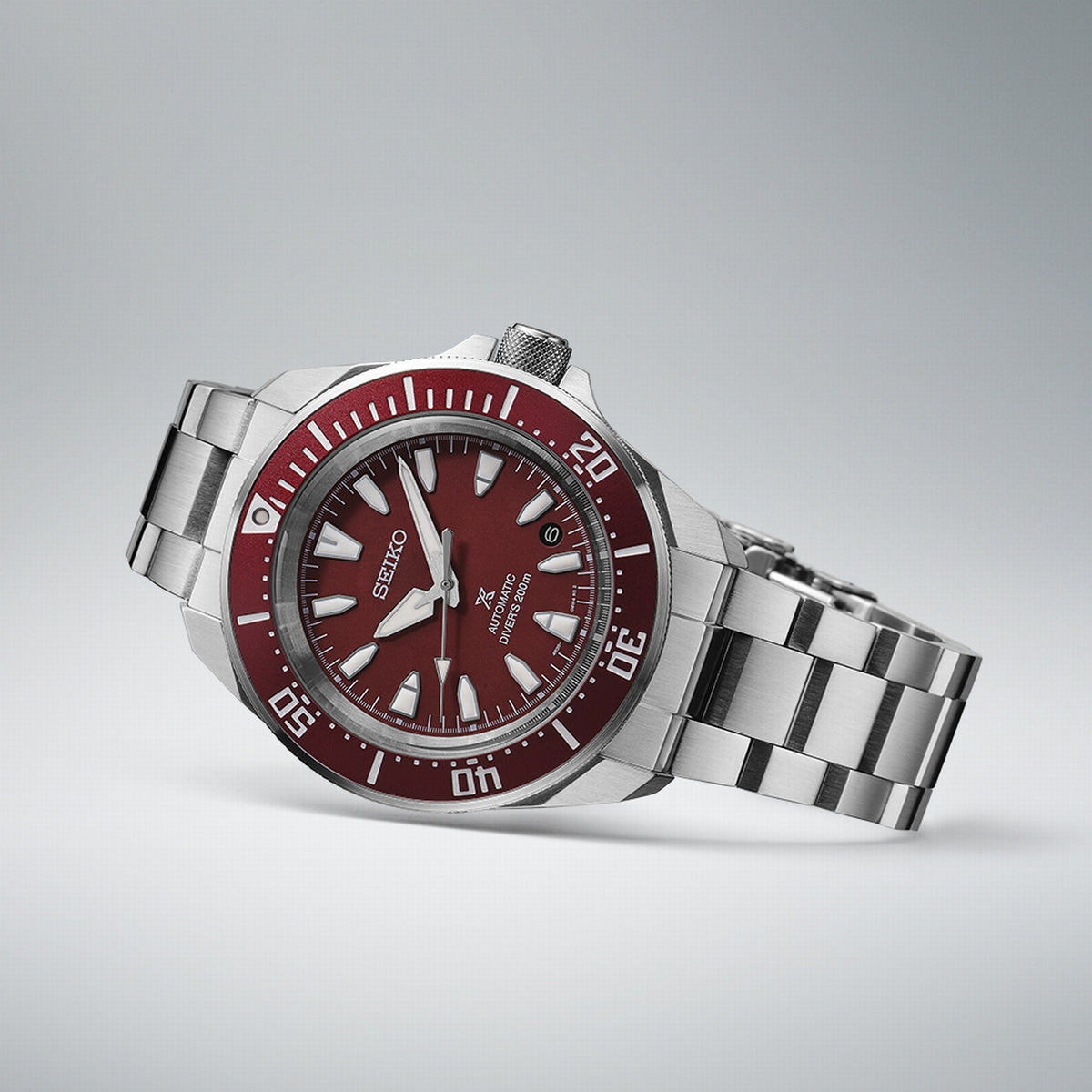 seiko prospex 4r red divers watch