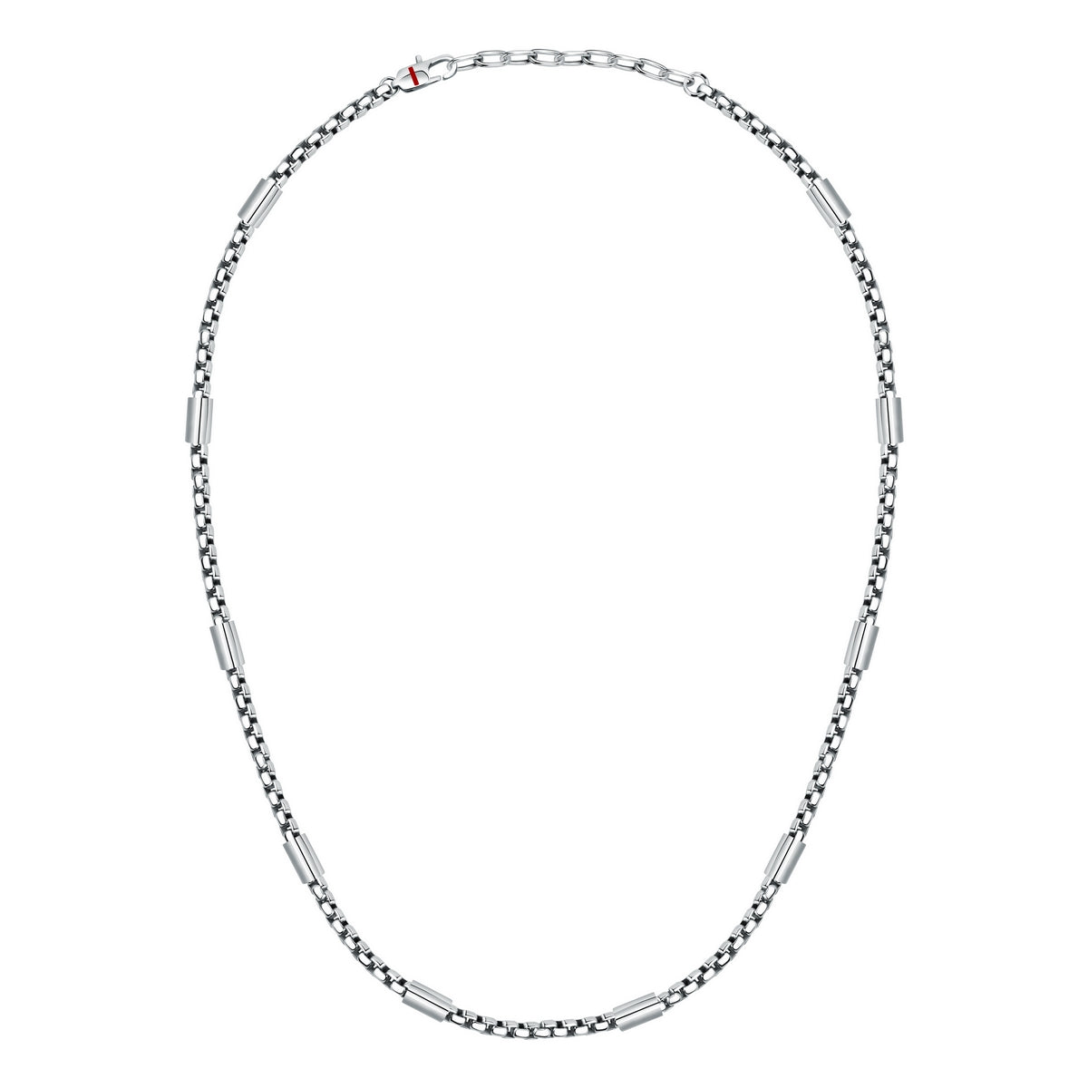 sector basic necklace. polished stainless steel 55cm