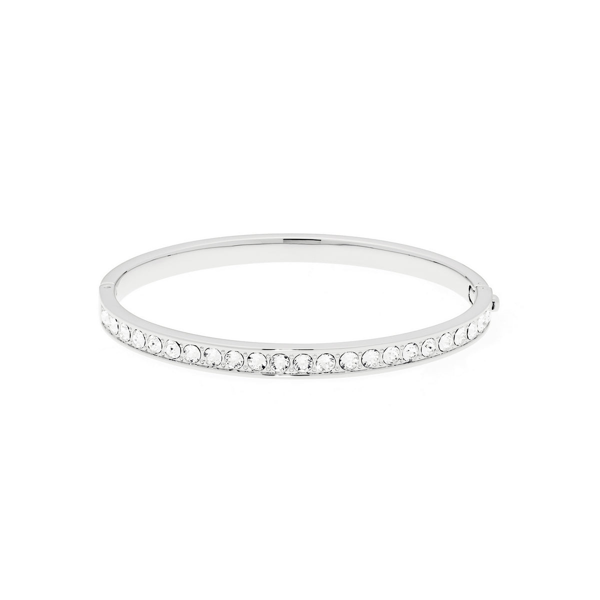 ted baker-clemara: hinge crystal bangle silver/crystal