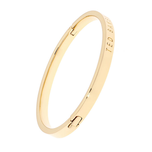 clemina: hinge metallic bangle gold