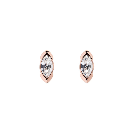 iclyn: arctic crystal stud earring rose gold
