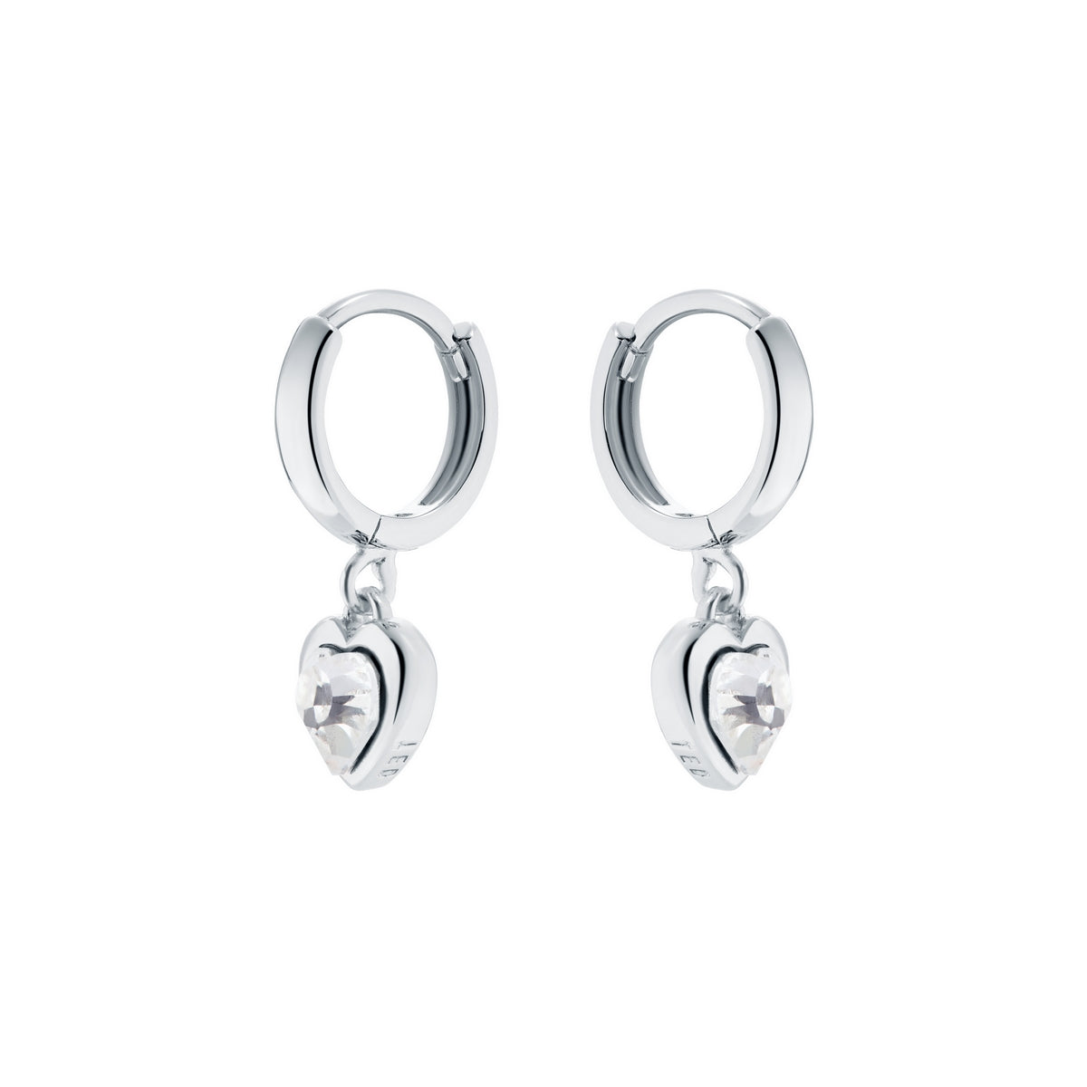 ted baker-crystal heart silver earring charms