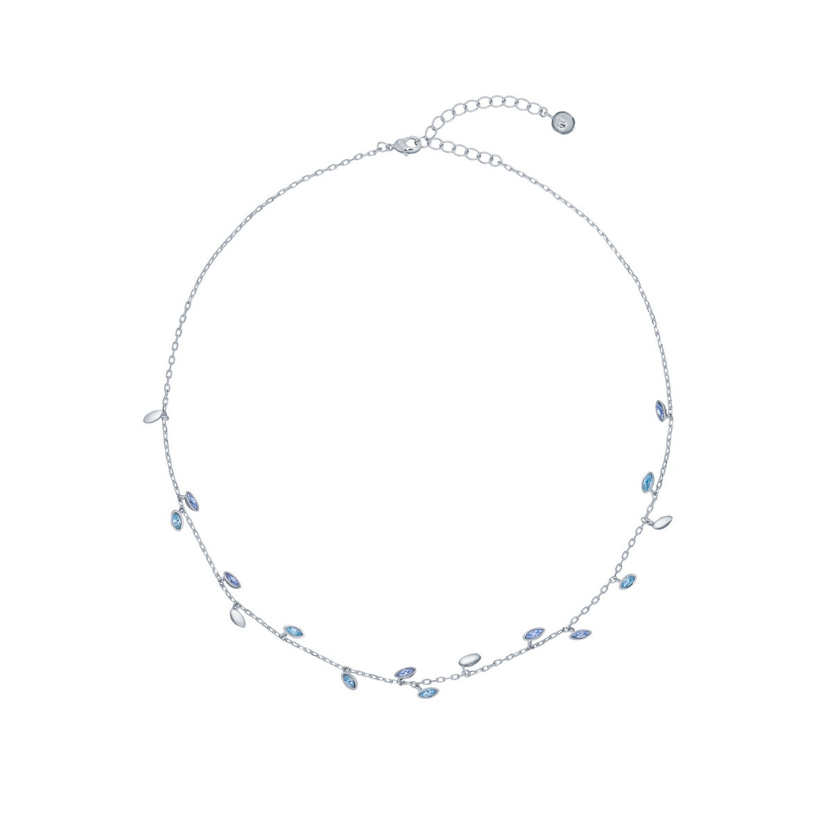ted baker-crystal vine choker silver blue crystal