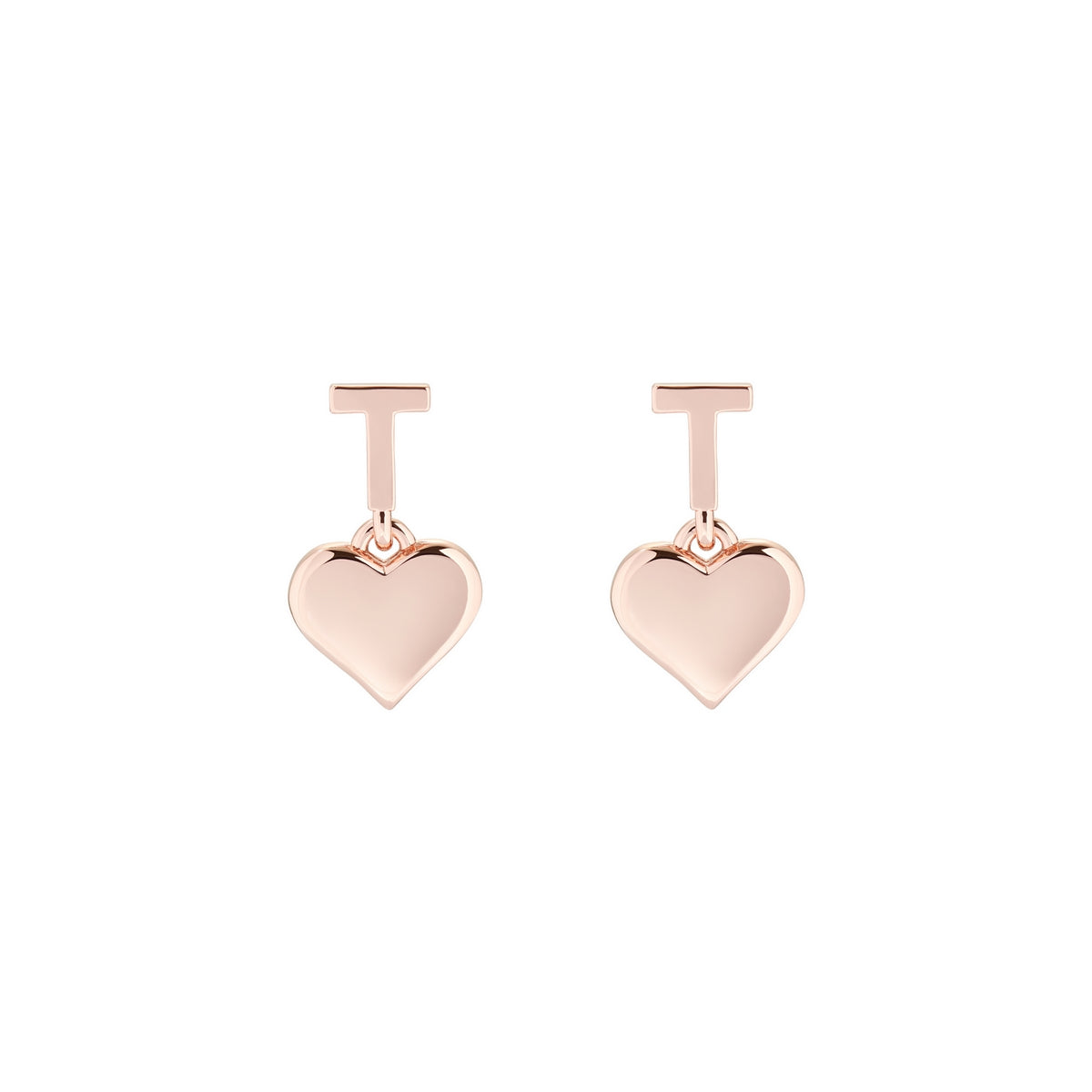 ted baker hati tee heart rose gold tone drop earring