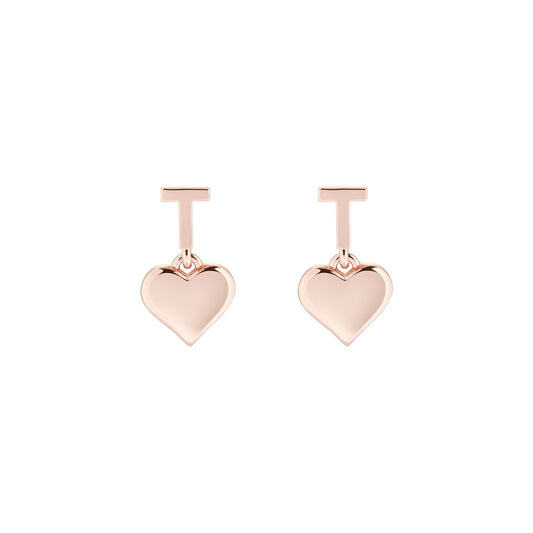 ted baker hati tee heart rose gold tone drop earring