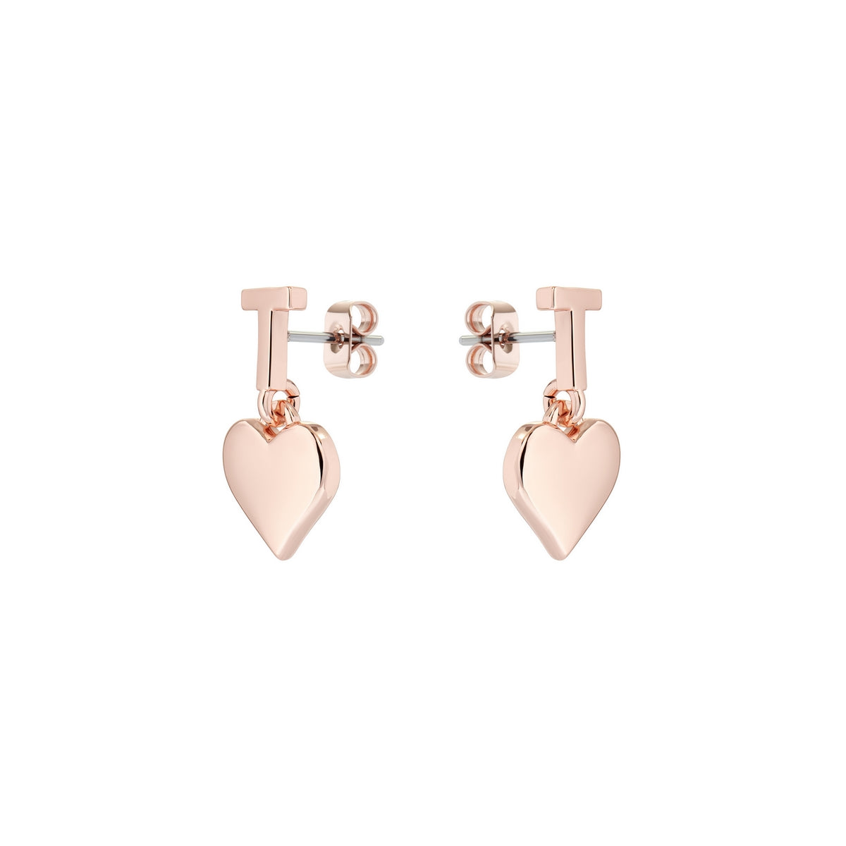 ted baker hati tee heart rose gold tone drop earring