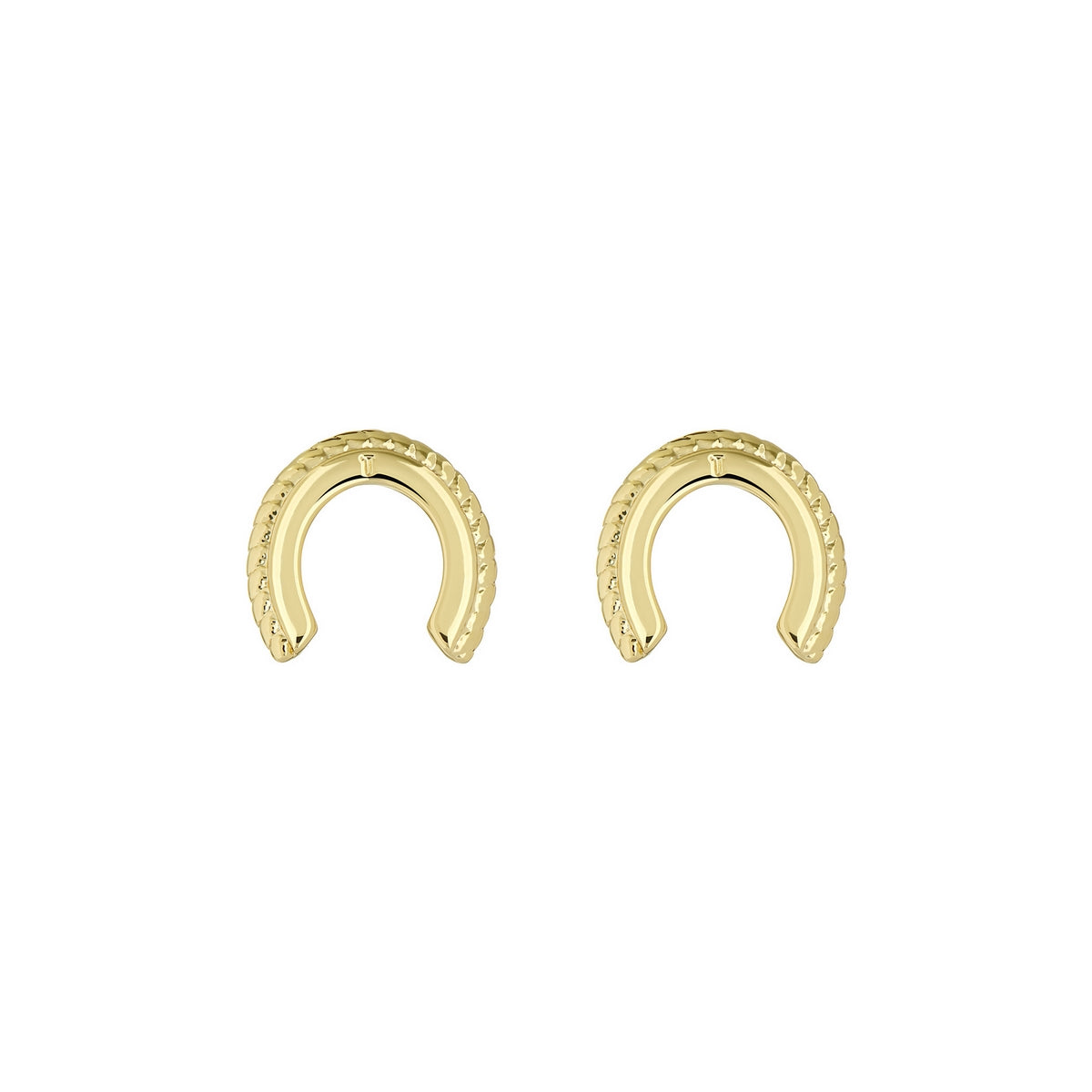 ted bakerlouiee lucky horseshoe stud earring goldtone