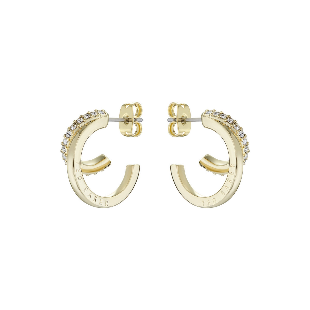 ted baker hrlias crystal doublr hoop crystal earring