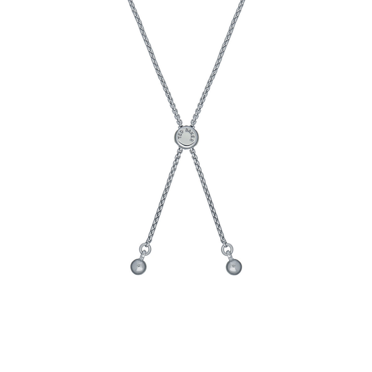 ted baker soleta: solitaire sparkle crystal adjustable bracelet silver tone, clear crystal