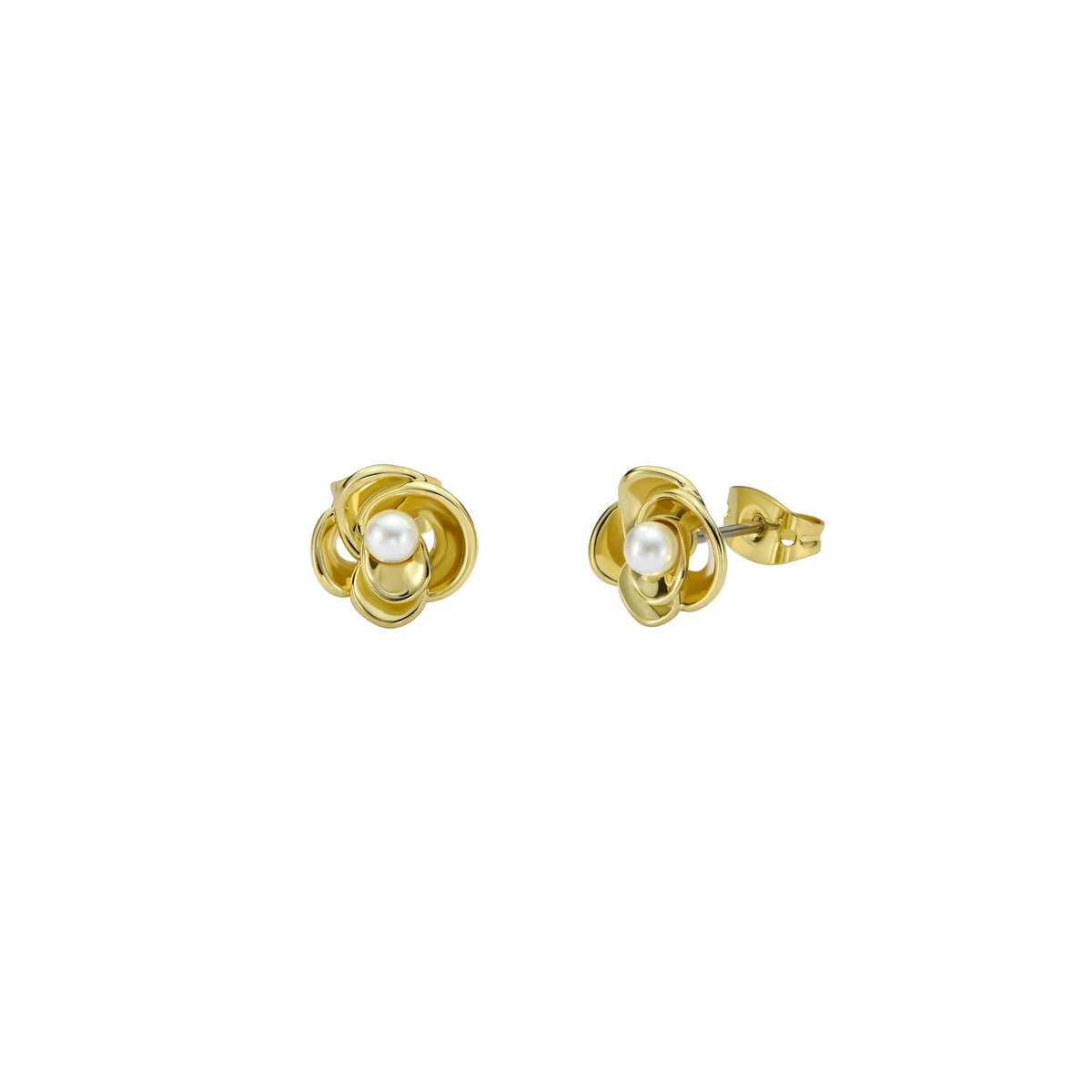 ted baker flo: pearl flower stud earrings gold tone