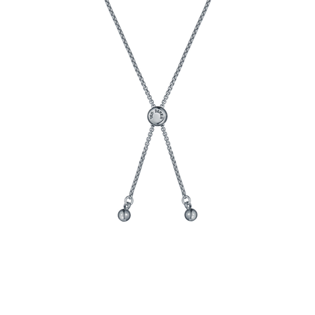 ted baker cherla: crystal button adjustable bracelet silver tone,black, clear crystal