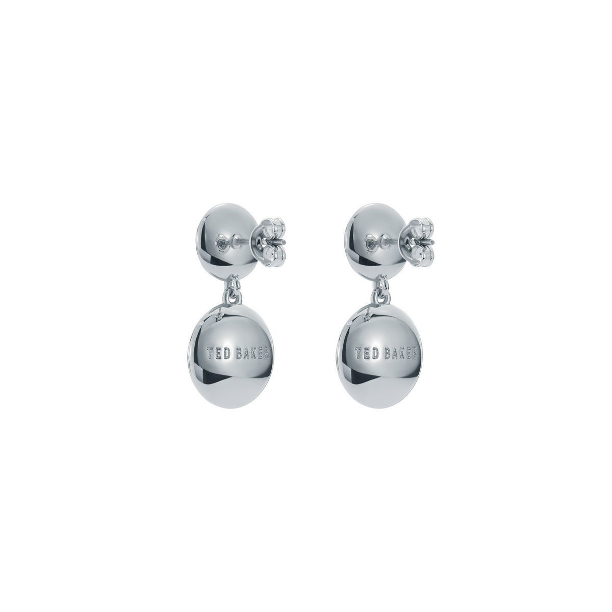 ted baker sollia: solitaire sparkle crystal drop earrings silver tone, clear crystal
