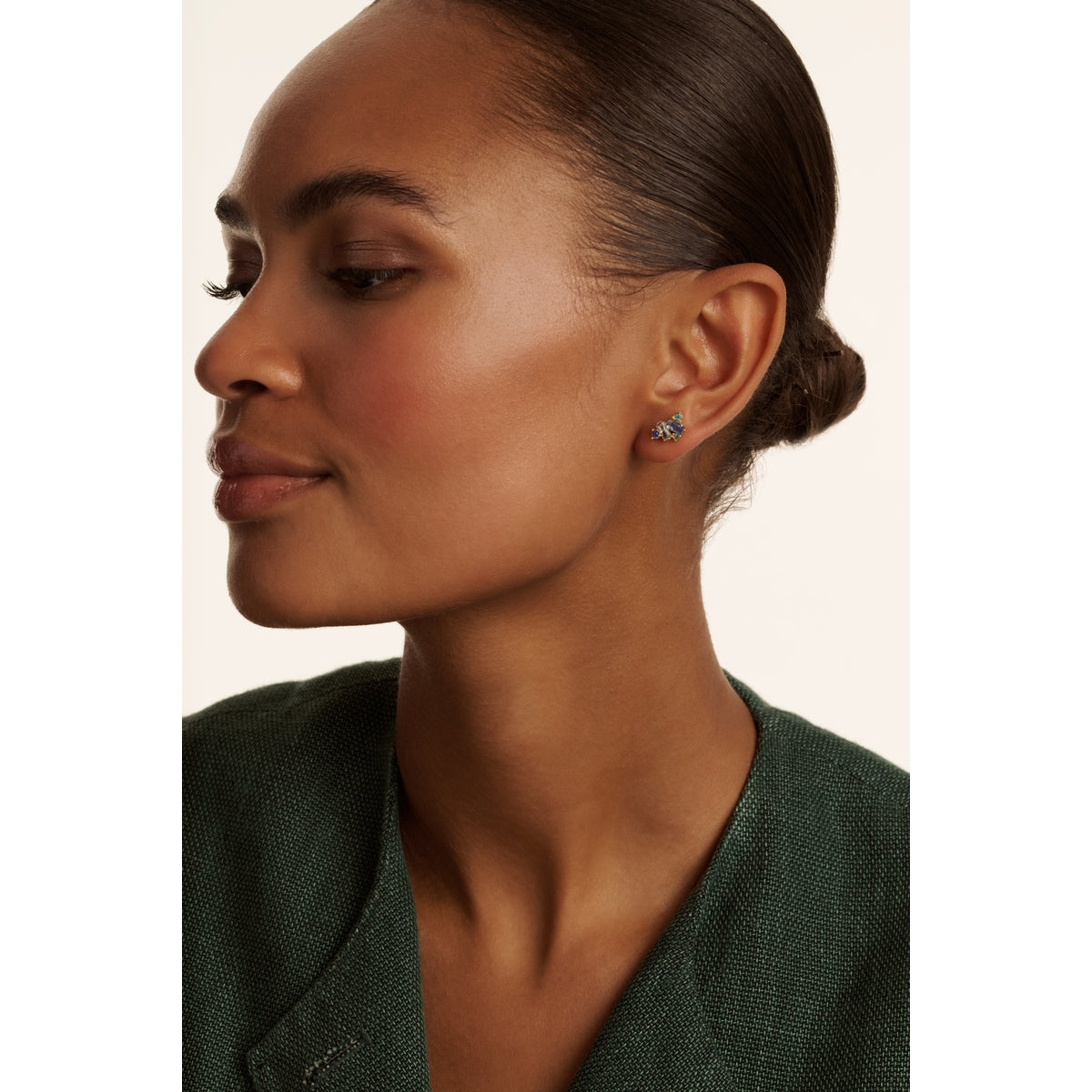 ted baker clarice: crystal cluster stud earrings gold tone