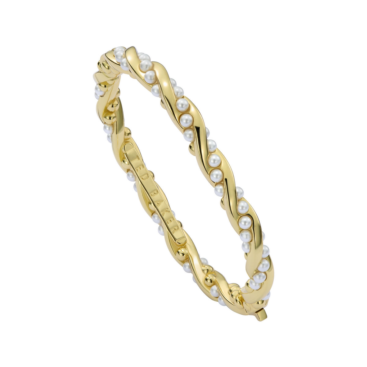 ted baker tilaa: twisted pearl cuff gold tone
