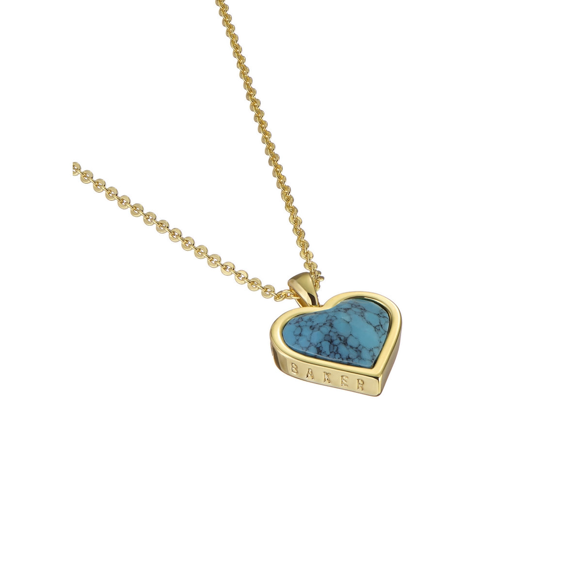 ted baker farida: faceted stone heart pendant necklace gold tone
