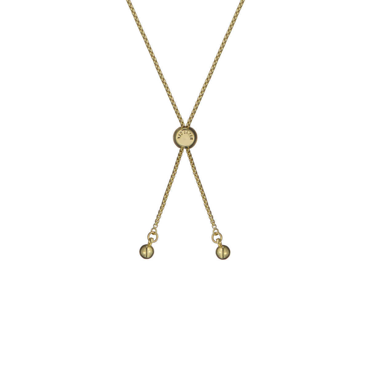 ted baker cherisa: crystal cluster heart adjustable bracelet gold tone