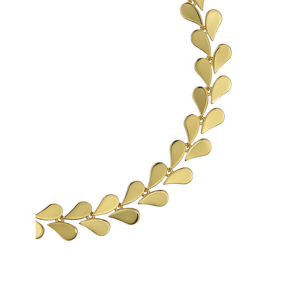 ted baker amelia: abstract heart necklace gold tone